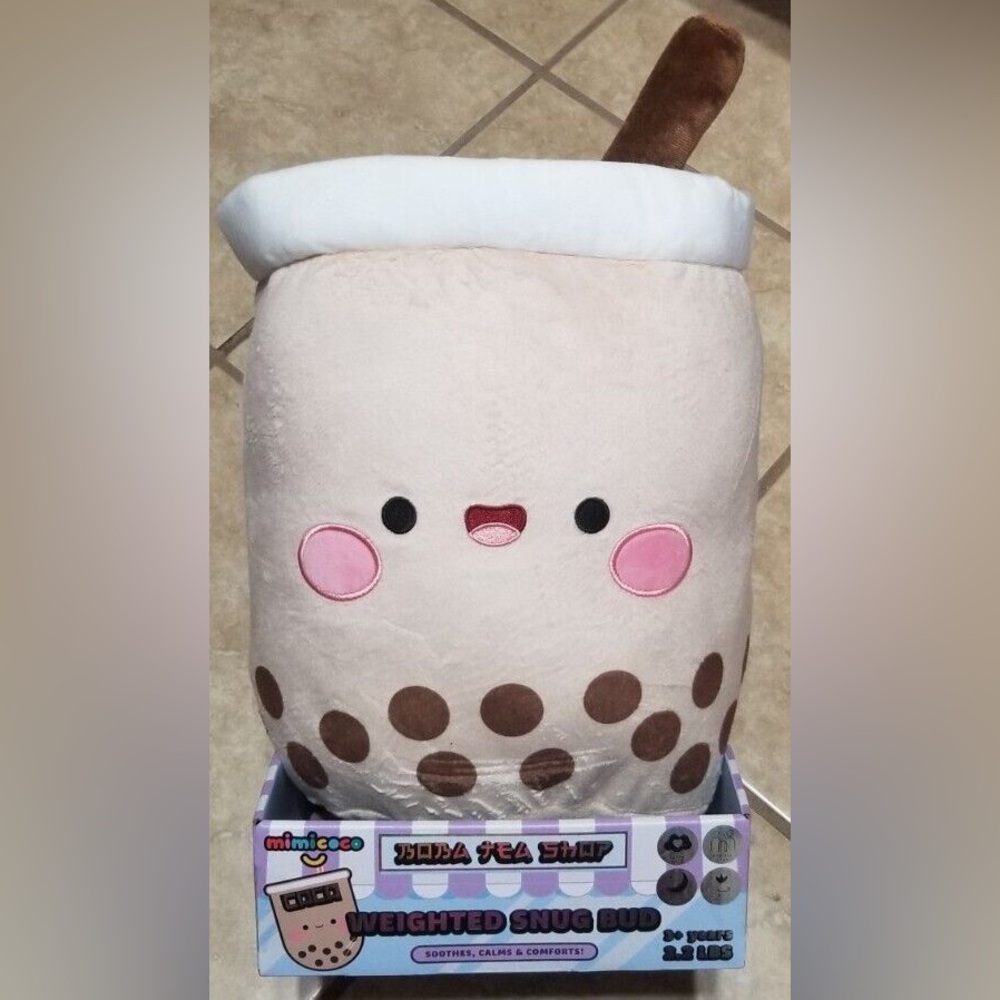 NWT Mimicoco Boba Tea Weighted Snug Bud Plush *Limited Edition*
